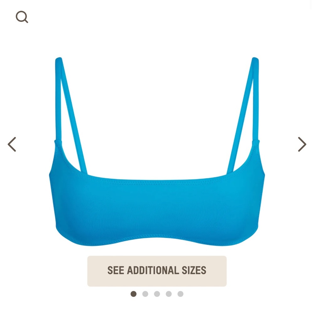 Skims SWIM MICRO SCOOP BIKINI TOP LIMITED EDITION: TURQUOISE